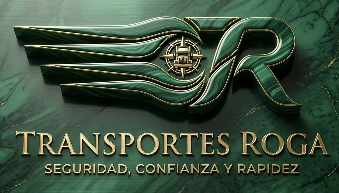 Logotipo de Transportes ROGA: Seguridad, confianza y rapidez